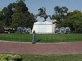 Erica In Front Of Statue 2